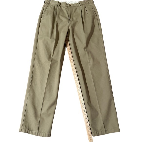 Men's LL Bean 100% Cotton Comfort Waist Slacks size 36 inseam 34 - Picture 3 of 7